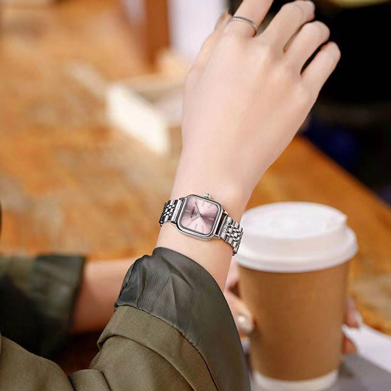Luxury Watch For Women Fashion Stainless Steel Band Square Watch Elegant Waterproof Ladies Quartz Watch Reloj